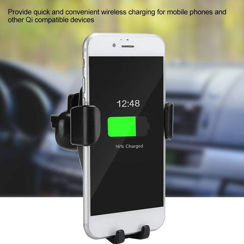 Car Mount Charger, 10W 360 Degrees Rotation Fast Charging Car Charger Bracket Mobile Phone Charger Silver for S10, S10, Note 10, 10, Mate 30, Mate...