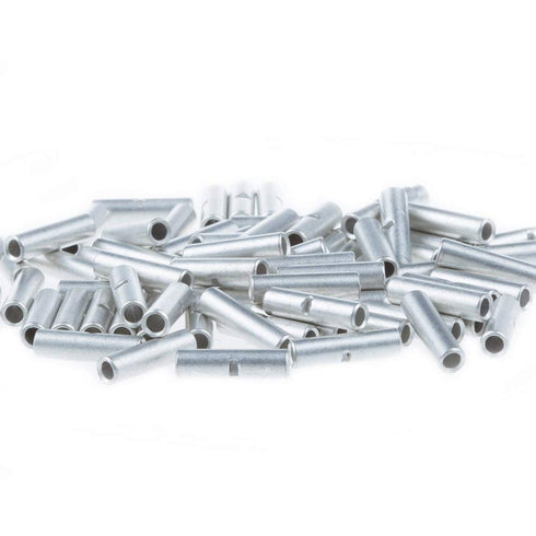 AIRIC Non Insulated Butt Connectors 100pcs 16-14 Gauge Electrical Wire Seamless Uninsulated Butt Connectors Crimp Ferrule Terminals...