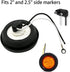 10x Markers Wire Plug - 2 Wire Pigtail for Sealed Side Marker Tail Trailer Clearance Lights, 6" Long 2 Prong, Marker Lights Wiring Plug Fit 2" 2.5...