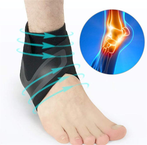 Ankle Support Brace, Adjustable Ankle Strain Protector Strap, Against Sprains Arthritis Compression Wrap Stabilizer, Pain Relief Foot Sleeve for B...