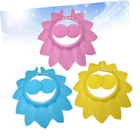 ibasenice 3pcs Baby Shower Cap Shower Caps for Kids Toddler Shampoo Baby Hair Shield Baby Shower Visor Cap Baby Safe Bath Cap Bath for Toddler Adj...