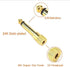1/4 Mono to 1/8 Mono Adapter, 6.35mm TS Male Plug to 3.5mm Female (Mono to Mono) Audio Adaptor Audio Connector Golden - (5 Pcs)...