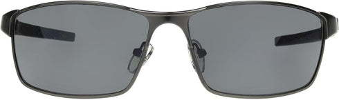 Ironman Stride Rectangle Sport Sunglasses for Men, Matte Gunmetal/Black, 61mm...