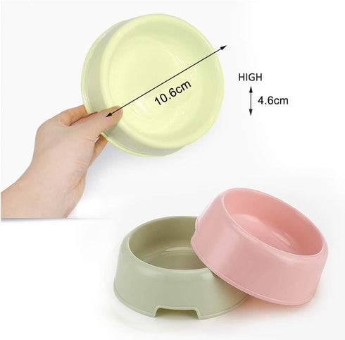 BOCHO Plastic Dog Bowls,Food Dishes & Water Bowl for Dogs, Cats or Other Small Animals-Color Set (Candy colors, Small)...