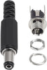 AITRIP 20 Pairs 40PCS DC Power Supply Jack Socket Female Panel Mount Connector 3-Pin 5.5 x 2.1mm with 5.5mm x 2.1mm DIY Male DC Power Plug Jack So...