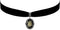 Victorian Vault Black Velvet Choker Fairy Rose Flower Cameo Gothic Steampunk Pendant Necklace (Black Ivory)...