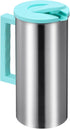 Cabilock Stainless Steel Iced Tea Pitcher:Beverage/Water Pitcher with Lid Hot Cold Water Pitcher Bedside Water Carafe for Fridge Beverage Carafe...
