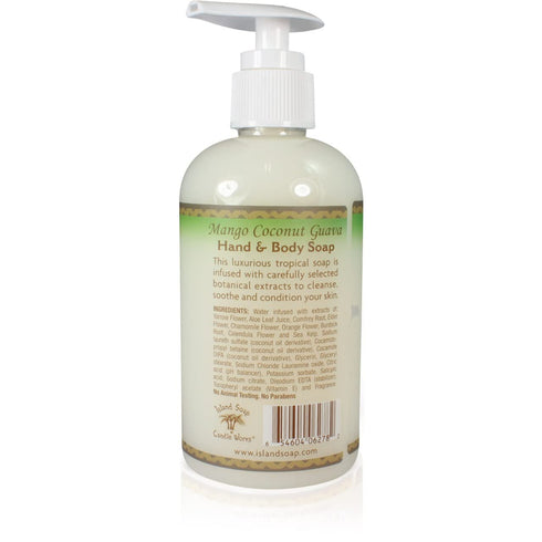Island Soap & Candle Works Botanical Liquid Hand Soap - Vegan Hand Soap for Men and Women - Luxury Skincare for Bathroom - Hawaiian Gifts for Sens...