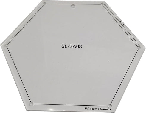 HONEYSEW 1/4" Seam Allowance Hexagon Template Set for Quilting 8 Size Sewing Rulers...