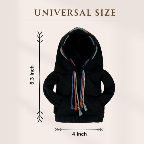 Gear Shift Cover,Gear Shift Hoodie, Universal Car Shift Knob Hoodie, Mini Hoodie for Car Shifter, Automotive Interior Cute Gadgets, Black car acce...