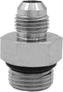 (2-PACK) 6400-06-08-O Hydraulic Hose Adapter Fitting 3/8" Male JIC 37° Flare (9/16"-18UNF) × 1/2" Male O-Ring Boss (3/4"-16UNF) SAE Straight Pipe ...