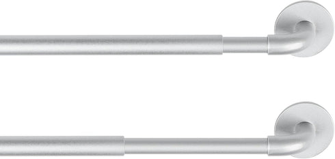 KXLife 2 Pack Adjustable Sticky Self Adhesive 3/8 Inch Sash Curtain Rod for Metal, Wood Doors, 17 to 28 Inch Multi-Use Cafe Sidelight Sash Rods fo...