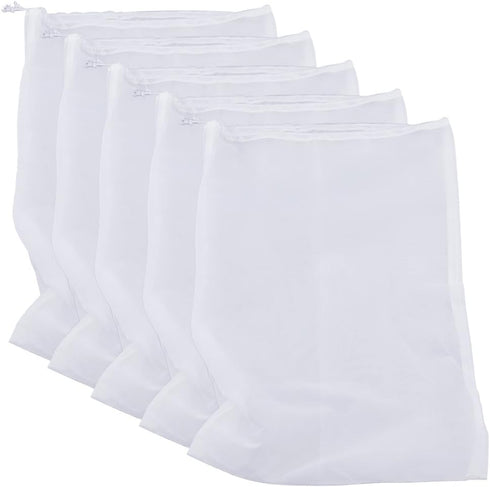 75 Micron Nylon Straining Bag Fine Mesh Food Strainer Bag, Multi Purpose Filter Bag for Nut Milk, Juice, Cold Brew, Home Brewing (17.72" x 11.81",...
