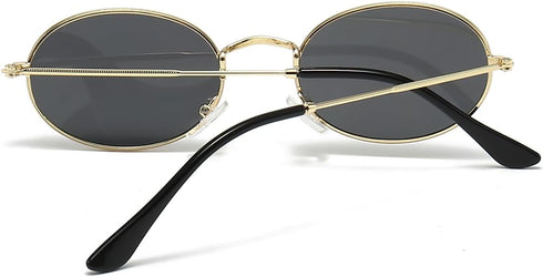 JOVAKIT Retro Oval Sunglasses for Women Vintage Trendy 90s Small Sun Glasses Classic Oval Shades Metal Frame Eyewear...