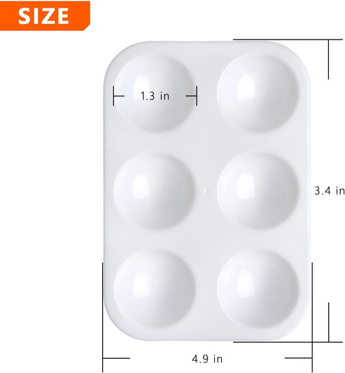 16 PCS White Plastic Paint Tray Palettes, Watercolor Palette Painting Tray for Painting Party, DIY Craft and Art Painting...