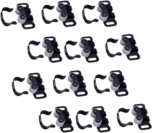 QCAA Larger Size Friction Roller Catch for RV and Mobil Home, Matte Black, 12 Pack, Made in Taiwan...