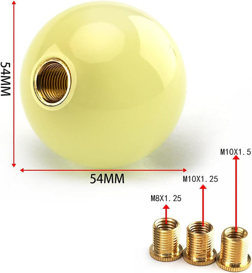 Universal Gear Shifter Glowing Pearl Ball Shift Knob for Manual/Automatic Short Green Glow in The Dark...