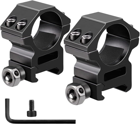 1'' Scope Rings, 2Pcs High Profile or 2Pcs Medium Profile 1 Inch Scope Mount Rings for Picatinny Rail...