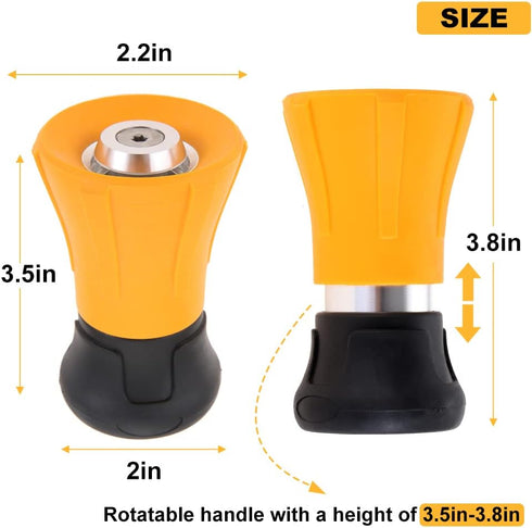 Fireman Hose Nozzle, Yellow Garden Hose Nozzle, High Pressure Sprayer Nozzle for Car Washing, Patio Cleaning, Watering Lawn and Garden, Universal ...