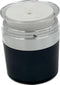 3-Pcs Modern Airless travel size cosmetic container- The finest Refillable Bottle for Creams, Gels, & Lotions- 0.5oz /1oz /1.7oz (black with silve...