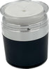 3-Pcs Modern Airless travel size cosmetic container- The finest Refillable Bottle for Creams, Gels, & Lotions- 0.5oz /1oz /1.7oz (black with silve...