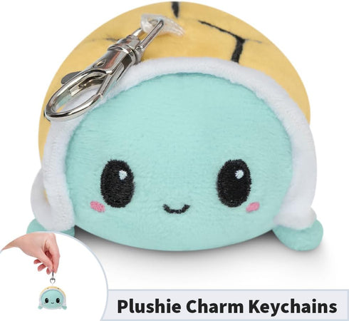 TeeTurtle | Plushie Charm Keychain | Happy Brown Shell Turtle...