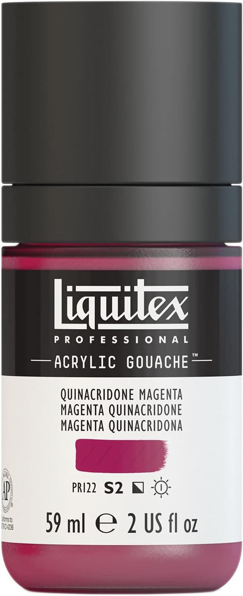 Liquitex Professional Acrylic Gouache, 2-oz (59ml) Bottle, Quinacridone Magenta...