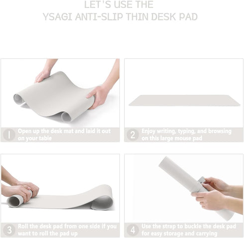 Non-Slip Desk Pad, Waterproof PVC Leather Desk Table Protector, Ultra Thin Large Mouse Pad, Easy Clean Laptop Desk Writing Mat for Office Work/Hom...