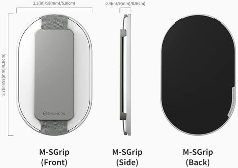 Sinjimoru for MagSafe Grip, Magnetic Phone Grip for MagSafe Stand, Strong Magnetic Phone Holder for iPhone 15 14 13 12. M-SGrip Light Grey......