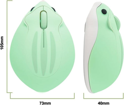 Wireless Mouse Cute Hamster Shape Less Noice Portable Mobile Optical 1200DPI Mice Ergonomic Design Cordless Mouse with USB Receiver for PC/Laptop/...