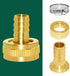 Joywayus 2Pcs 1/2" Barb x 3/4" Female GHT Thread Swivel Brass Garden Water Hose Pipe Connector Copper Fitting with Stainless Clamp House/Boat/Lawn...