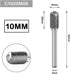 Tungsten Carbide Rotary Burr Die Grinder Bits Single Cut Grinding Head Diameter 10mm with 1/4" Shank Rotary Tool For Woodworking Drilling DIY Engr...