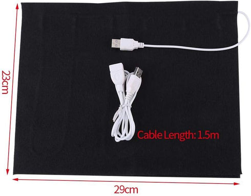 Heating Pad, 5V USB Washable Super Large Carbon Fiber Electric Cloth Heating for Neck, Back, Stomach, Lumbar Spine, Black...