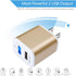 USB Power Adapter, Wall Plug, Ailkin 2-Pack 5V/2.1A Fast Charging Cell Phone Cube Home/Travel Wall Charger Block Box Brick Base for Phone XS/XR/10...