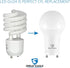 Great Eagle Lighting Corporation 40W GU24 LED Light Bulb, Dimmable, 2700K Warm White, UL, Twist-in 2 Prong (4-Pack)...