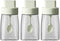Kitchen Sodium Calcium Glass Spice Jars Seasonning Box Set of 3, Condiment Pots Spice Jars, Retractable Spoon and Lid Combination Design, Airtight...