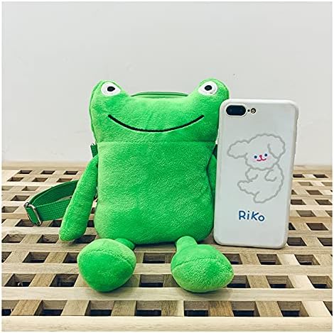 ANKOMINA Women Kids Cute Plush Frog Crossbody Bag Small Cell Phone Wallet Coin Purse Bag Shoulder Handbag...