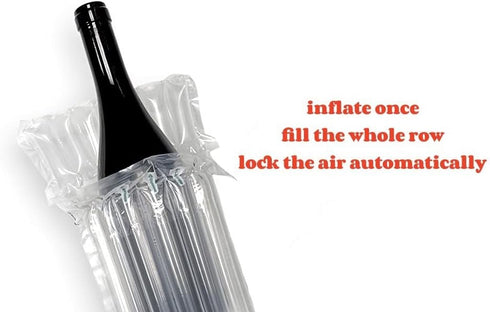 Inflatable Wine Bottle Protector for Travel,16 Packs Wine Bottle Shipping Packaging Airplane Travel, Air Column Cushion Bags with Free Pump...