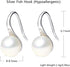 FIFATA Fashion Silver Pearl Earrings for Women 8-8.5mm Classical Drop Dangle Earrings Jewelry...