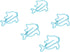 100Pcs Cute Paper Clips Blue Dolphin Exquisite Color Strong Clamp Force Kids Paper Clips for Office School Home...