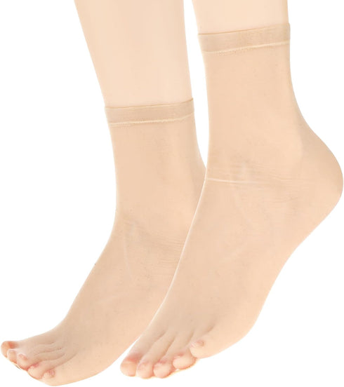 10 Pairs Ankle Sheer Socks Nylon Pop Socks Silky Breathable Hosier Transparent Short Dress Stockings for Women and Girls...
