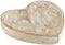 47th & Main Carved Heart-Shaped Wooden Bowl, Small, White...