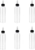 6 Pcs Dispensing Bottles, 4oz Plastic Boston Squeeze Bottles with Twist Top Cap...