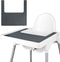 High Chair Placemat, Durable High Chair Placemat Silicone, Clean and Hygienic, Suitable for IKEA Antilop Highchai, for Toddlers and Babies (Gray)...