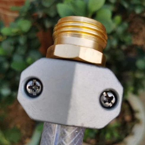 Garden Hose End Aluminum Garden Hose Mender Hose Repair Fittings Coupler Repair Kits Metal Hose Mender for 5/8" and 3/4" Garden Hoses, Male...