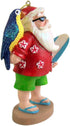Santa with Parrot and Surfboard Ornament 3 3/4 Inch...