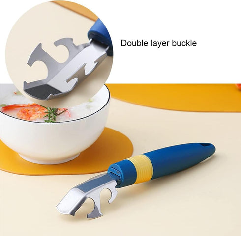 Anti-Hot Plate Gripper, Hot Dish Clip, Bowl Clip, Pan Dish, Plate Clipper Stainless Steel,Anti-scalding Clip for Lifting Hot Plate or Bowls with F...