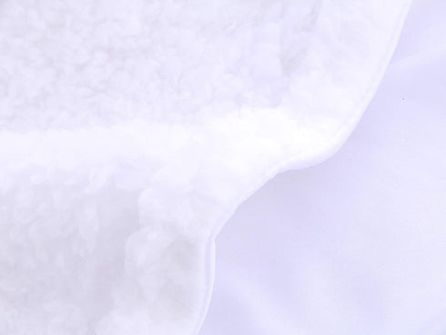 2 Pack Sherpa Baby Swaddle Blanket - Aquamarine and White...