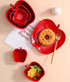 2pcs Dessert Bowls Salad Bowls Porcelain Apple Shape Bowls Dinner Bowls...