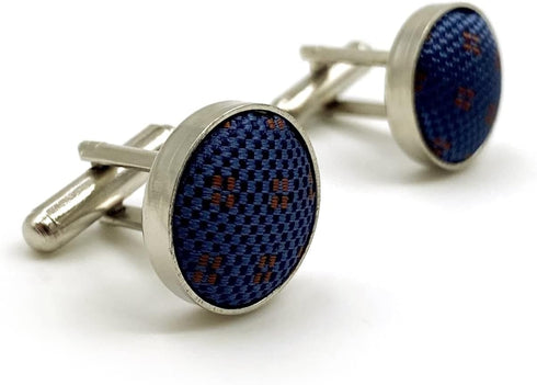 S&W SHLAX&WING Blue with Dots Business for Suit Jacket Matching Cufflinks...
